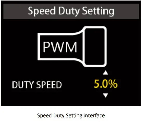 Cyrusher K5242 LCD Display - Speed Duty Setting