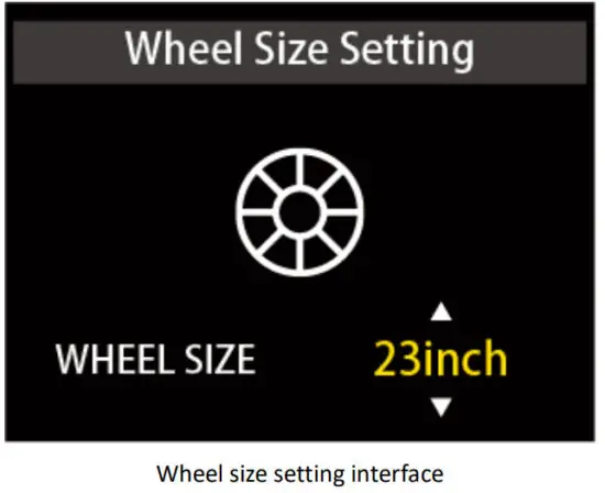 Cyrusher K5242 LCD Display - Wheel size setting