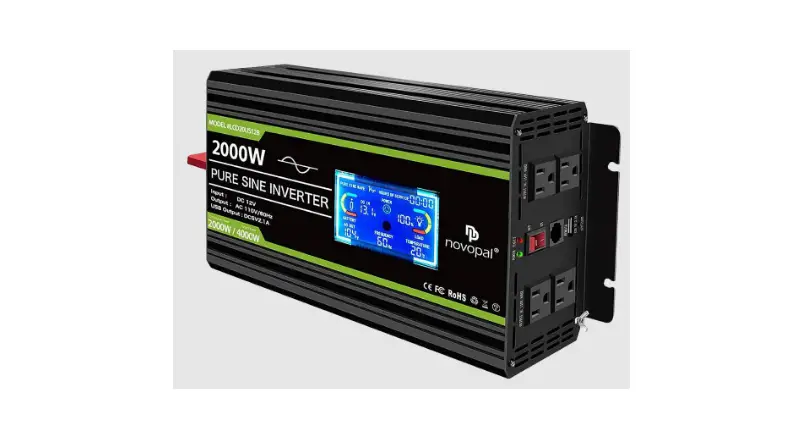 Novopal Pure Sine Wave 2000 Watt Car Power Inverter Converter Dc 12v To 120v Ac Instructions