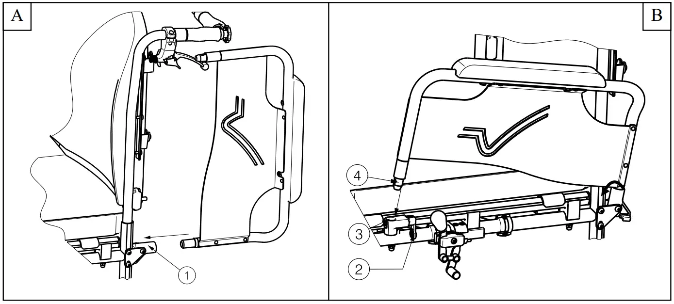 VERMEIREN TECH000910 Eclipse XXL Wheelchair - Drawing 2