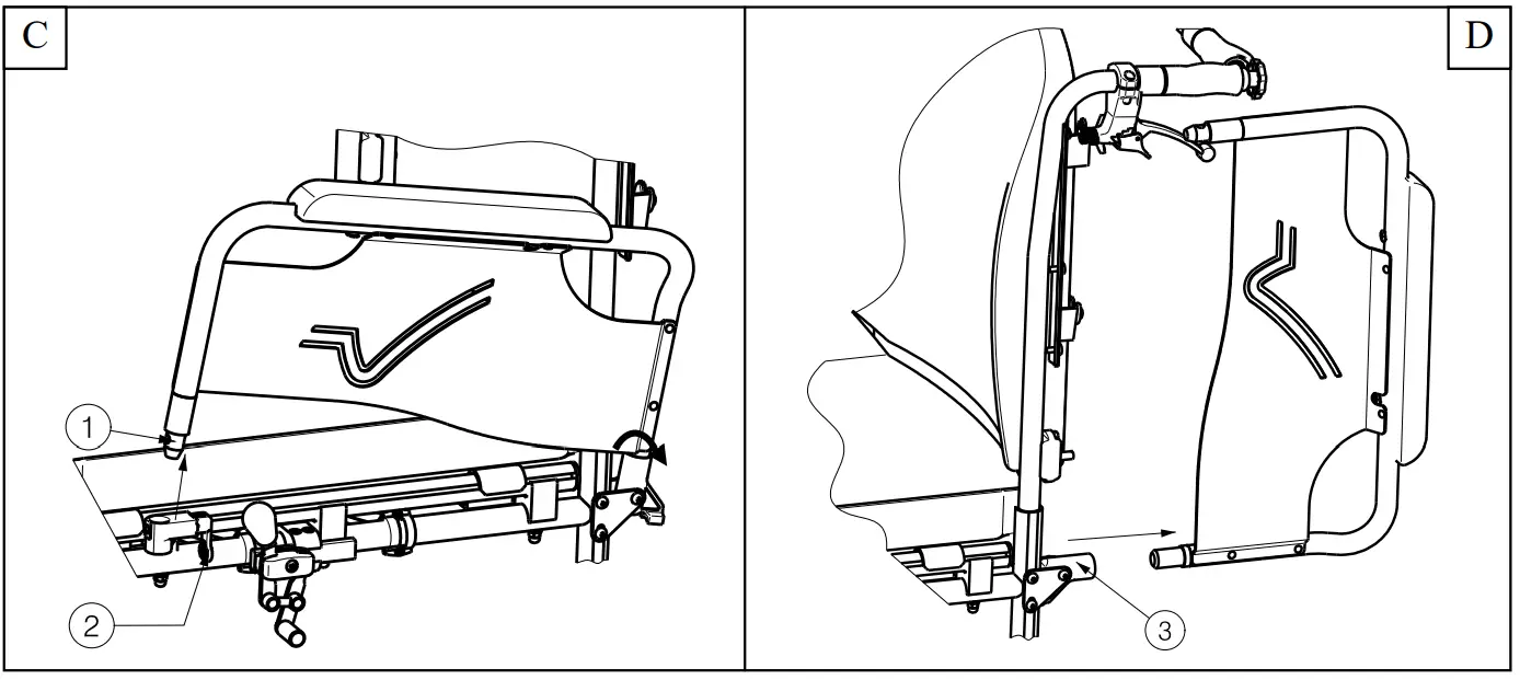 VERMEIREN TECH000910 Eclipse XXL Wheelchair - Drawing 3