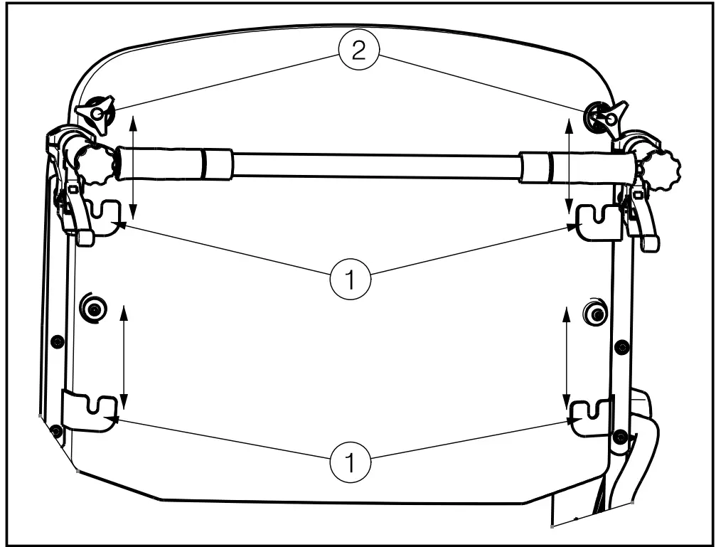 VERMEIREN TECH000910 Eclipse XXL Wheelchair - Drawing 8