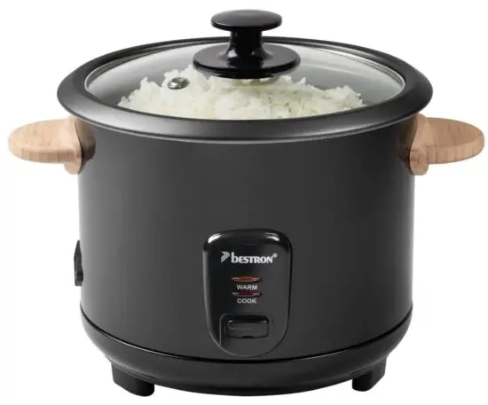 bestron ARC180BW Rice Cooker with Bambusgriffe