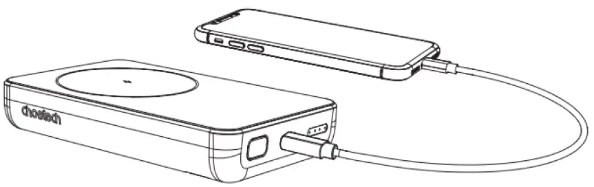 CHOETECH B651 1000mAh Magnetic Wireless Charger Power Bank Product How to use 03