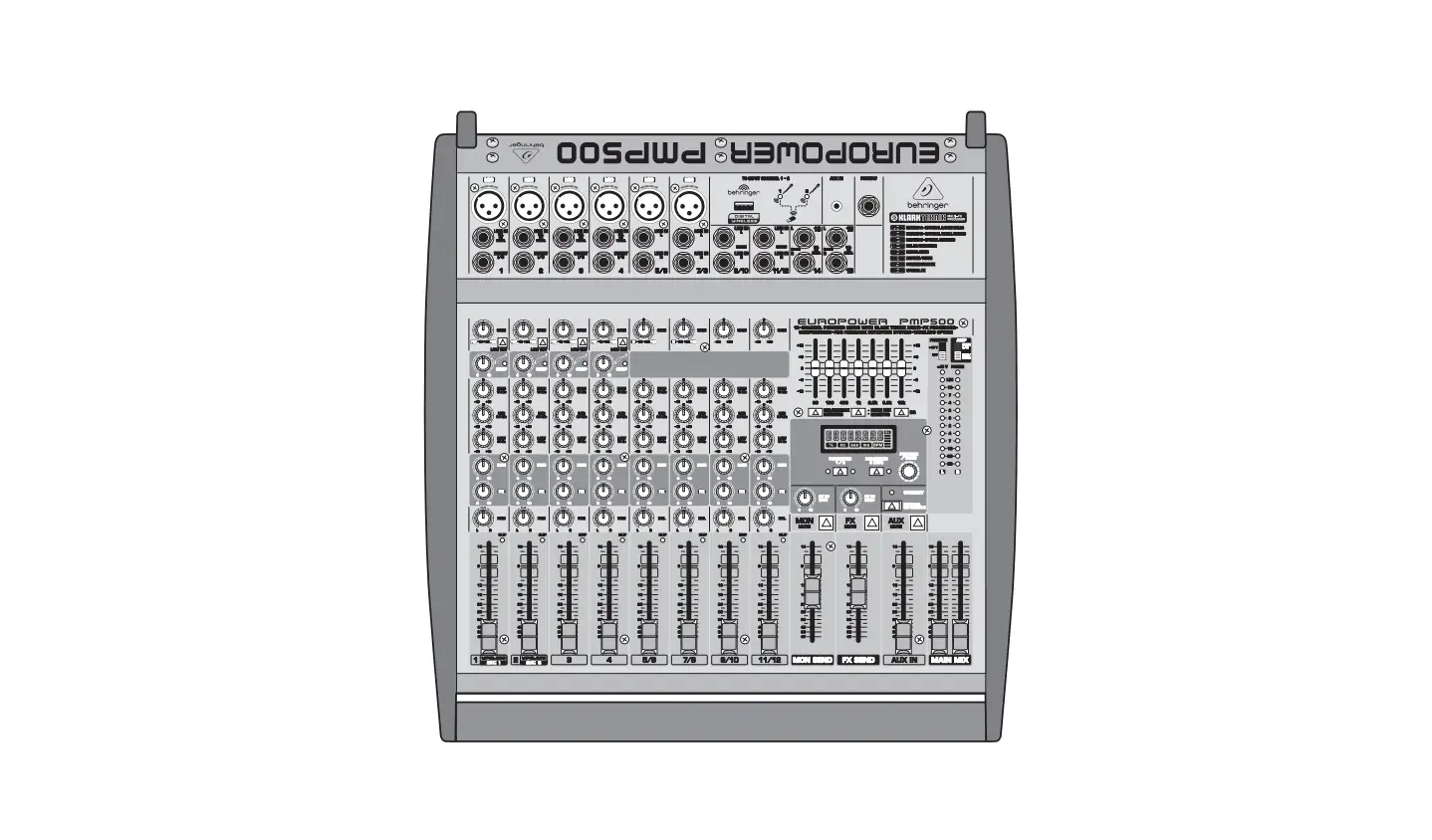 Behringer Europower Pmp500 500-watt 12-channel Powered Mixer With Klark Teknik Multi-fx Processor User Guide