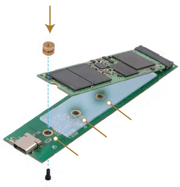 SILVERSTONE MS12 20Gbps SuperSpeed USB 32 Type C to NVMe M 2 SSD Enclosure  - fig 2