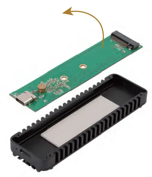 SILVERSTONE MS12 20Gbps SuperSpeed USB 32 Type C to NVMe M 2 SSD Enclosure  - fig