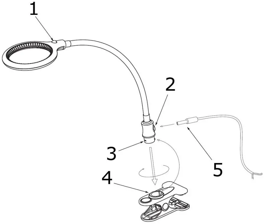 Velleman VTLLAMP10N LED DESK LAMP 5 DIOPTRE - Fig