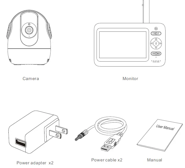Shenzhen Gospell Smarthome Electronic 8205KG 2.4GHz Digital Wireless Baby Monitor 1