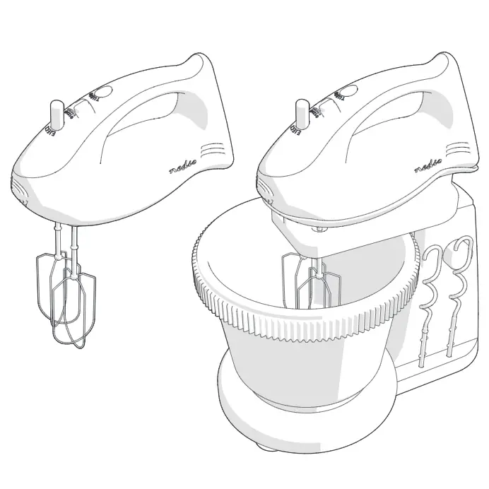 Nedis Kahm100cwt | Kahm110cwt Hand Mixer User Manual Nedis Kahm100cwt | Kahm110cwt Hand Mixer User Manual