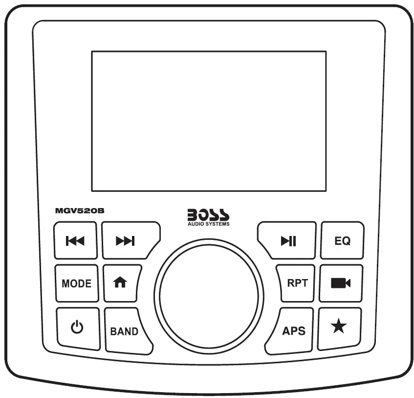 BOSS AUDIO SYSTEM MGV520B Marine Gauge Digital Multimedia AM-FM Radio 01