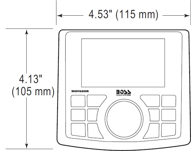 BOSS AUDIO SYSTEM MGV520B Marine Gauge Digital Multimedia AM-FM Radio 15