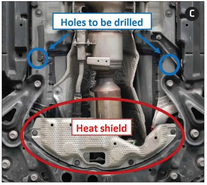 MILLER CAT Prius Generation 3 Cat Shield - Mark two holes