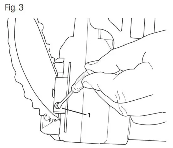FIG 5 INSTALLING THE GUIDE BAR AND CHAIN