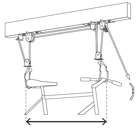 DELTA-RS2300-Single-Bike-Ceiling-Hoist-With-Straps-FIG-3