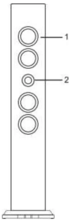 iCES IBT 6 Speakertower with Bluetooth - Remote