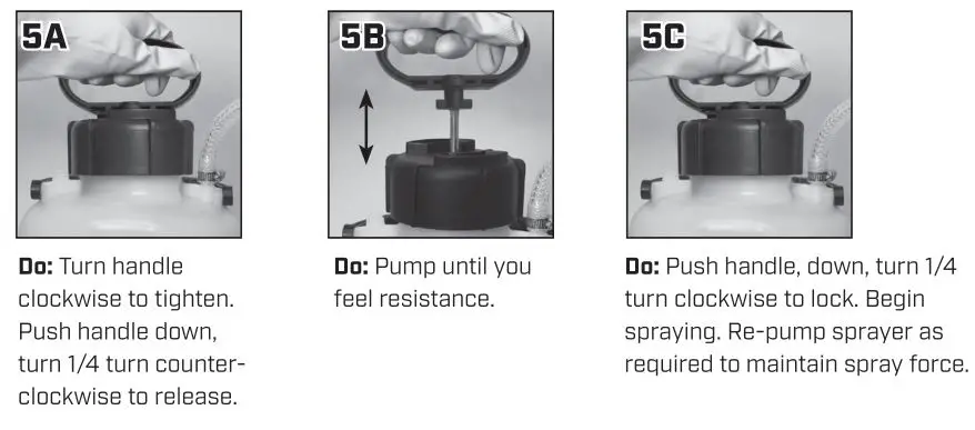 CHAPIN G3000P Garden and Home Folding Handle Sprayer - Pressurizing and Spraying