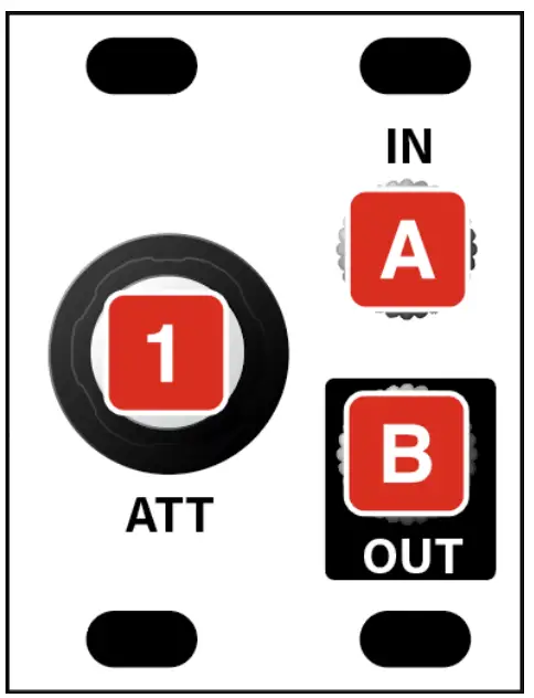 intellijel ATT 1U Passive Variable Signal Attenuator - FRONT PANEL