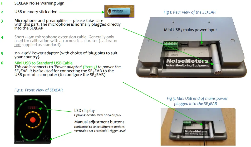 NoiseMeters SE3EAR Advanced Noise Warning Sign -
