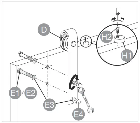 amazonbasics Barn Door Hardware - hanger brackets