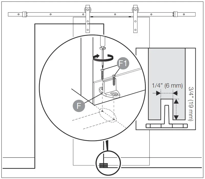 amazonbasics Barn Door Hardware -STEP 6