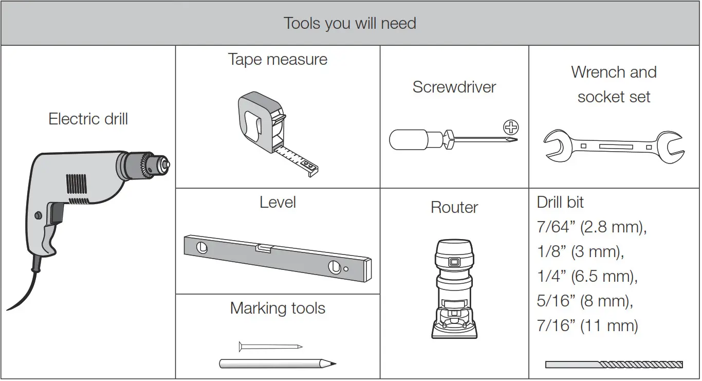 amazonbasics Barn Door Hardware -tools