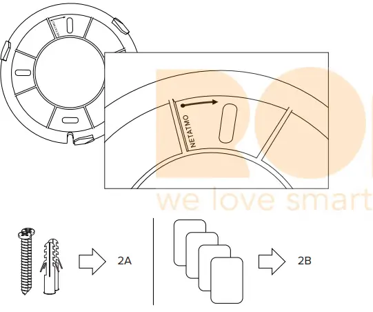 NETATMO NIS01 US Smart Indoor Siren - Installation of the mounting plate