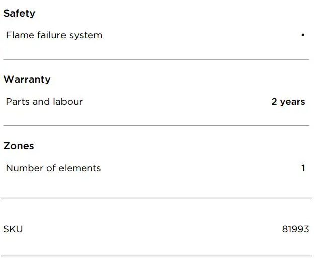 FISHER PAYKEL CG301DLPGB4 Gas on Glass Cooktop, 30cm, LPG User Guide - SPECIFICATIONS