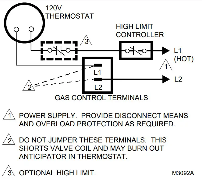 Honeywell VR8200, VR4200 Combination Gas - THERMOSTAT