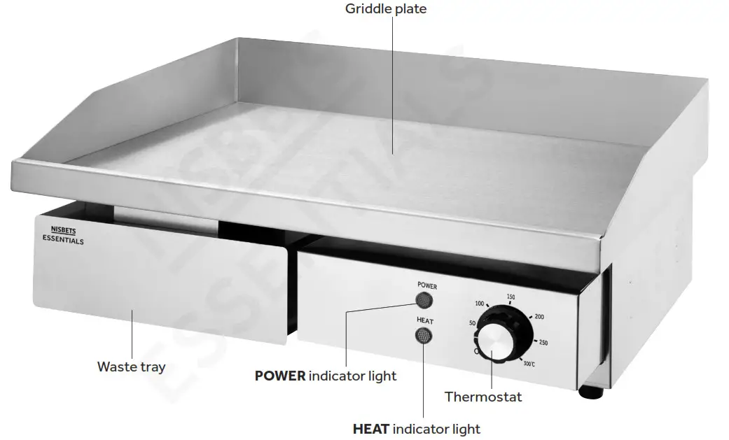 NISBETS DA397 Griddle - Operation