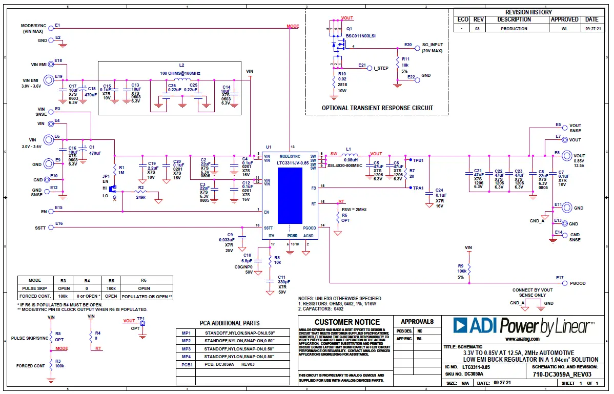 ANALOG DEVICES DC3059A Automotive Low EMI Buck Regulator 11