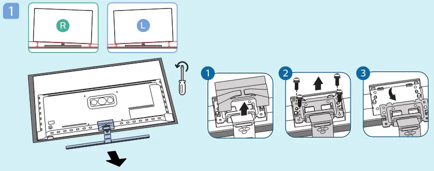 PHILIPS OLED856 Television - TV stand Installation 1