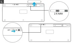 FIG 1 How to use Bluetooth Wireless Keyboard