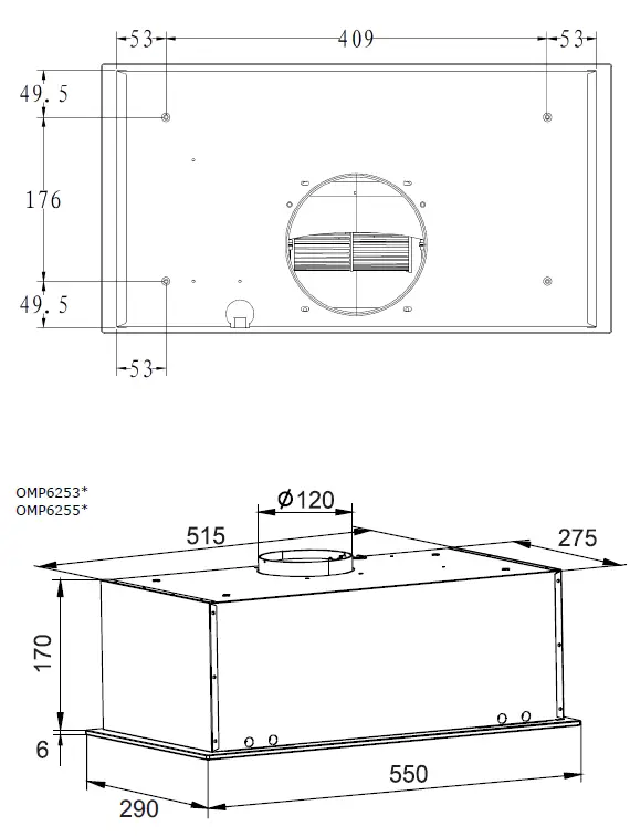 Amica-OMP6251-OMP6253-OMP6255-Kitchen-Extractor-Hood-fig 2