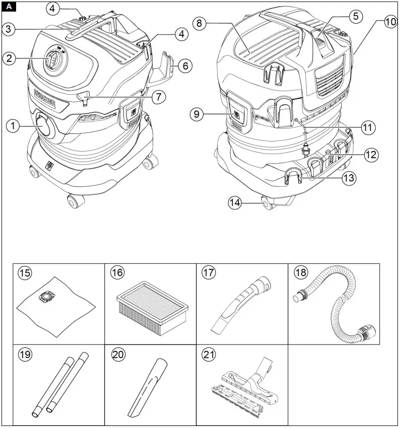 KARCHER WD 4 Cordless Vacuum Cleaner - Figure 1
