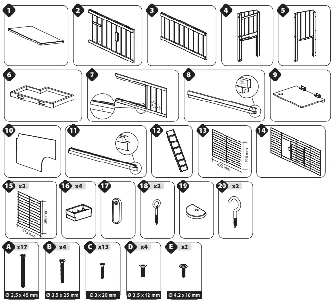 ferplast 57090000 Rabbit Hutch Ranch-fig2