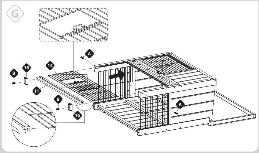 ferplast 57090000 Rabbit Hutch Ranch-fig6
