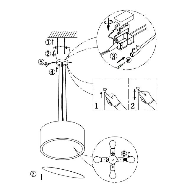 TRIO-Baron-52-Pendant-Lamp-Install