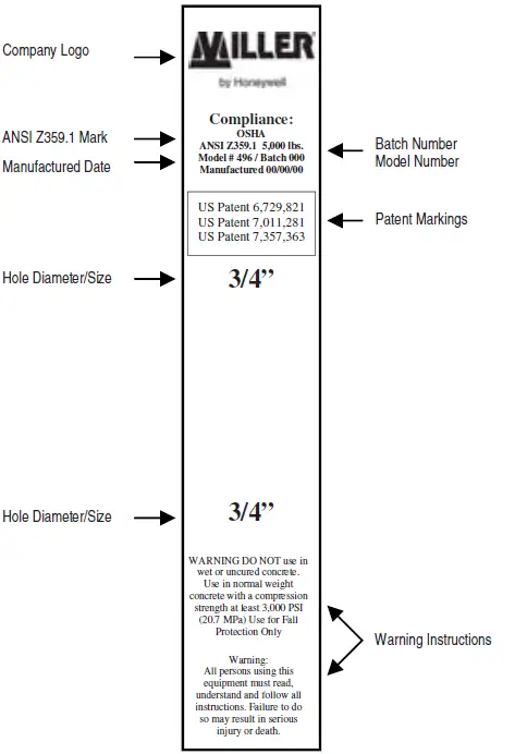 Miller 496 Grip Anchorage Connector 03