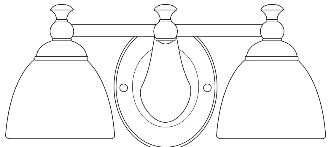 HAMPTON BAY CP2563 SOLOMONE 2-LIGHT VANITY FIXTURE -