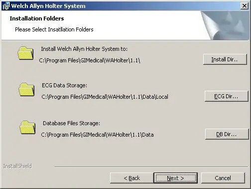 Welch Allyn PCH100 Holter Software - Installing the LAN Server 2