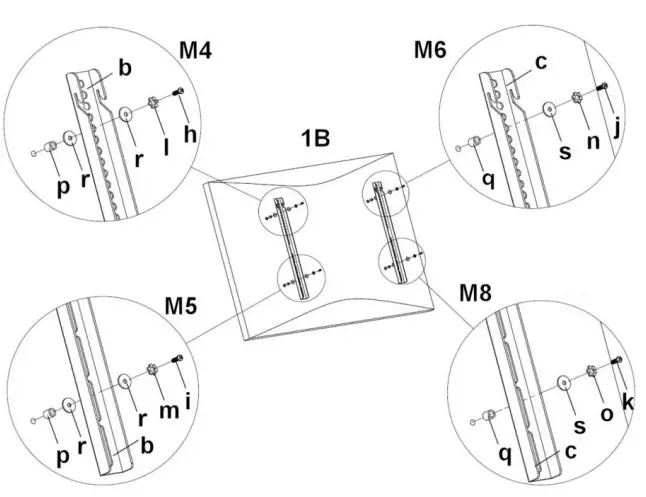 Kimex 012-1144 Fixed Wall Mount Support - fig 2