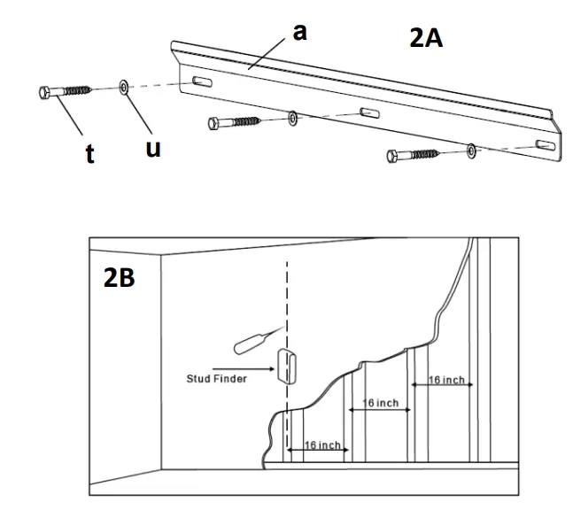 Kimex 012-1144 Fixed Wall Mount Support - fig 3