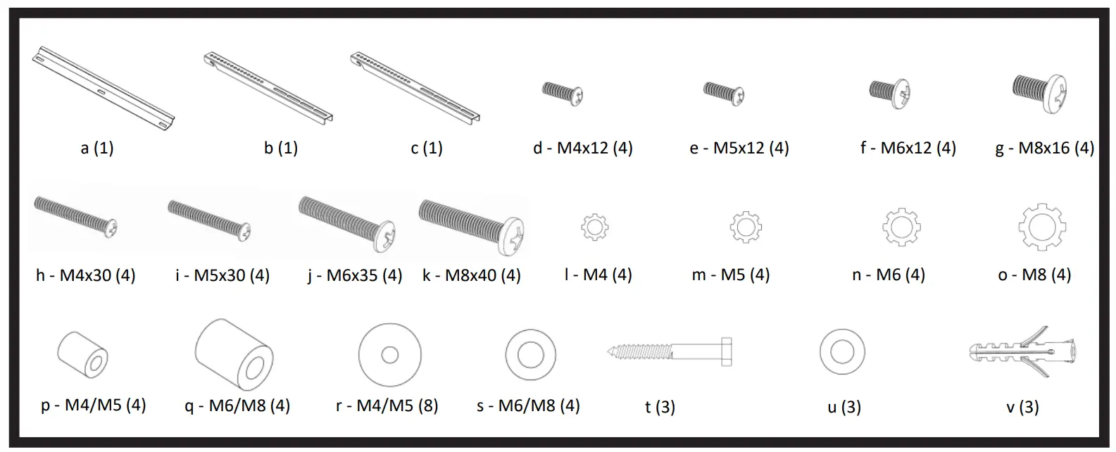 Kimex 012-1144 Fixed Wall Mount Support - fig