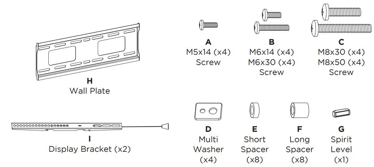 ATDEC AD-WF-5040 Fixed Wall Mount 5040 fig 1