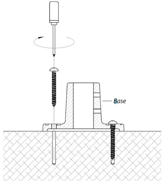 Place the base on the deck
