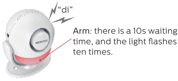 KERUI RC528 PIR Motion Sensor Alarm - abjustment 2