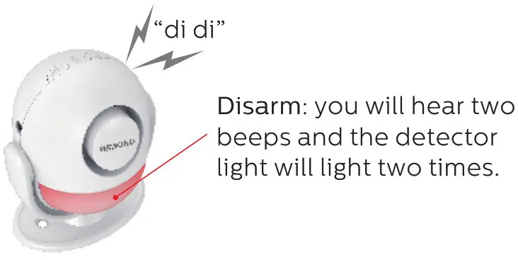 KERUI RC528 PIR Motion Sensor Alarm - abjustment 3