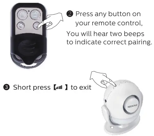 KERUI RC528 PIR Motion Sensor Alarm - pairing 2