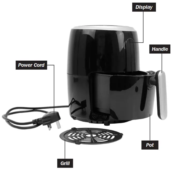 leisurewaze B0883F975Q Digital Air Fryer - Product Elements